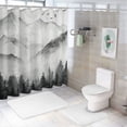 thumbnail image 7 of Orinice Birds Trees Tapestry Bathroom Decor Set Polyester Fabric Shower Curtain with Hooks 69x72, 7 of 7