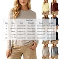 thumbnail image 4 of Women's Long Sleeve Shirts Crew Neck Comfort Lightweight Casual Tops Solid Basic Tee Loose Fit Winter Fashion Outfits, 4 of 10