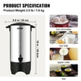 thumbnail image 6 of VEVOR Commercial Coffee Urn, 50 Cups Stainless Steel Large Coffee Dispenser, 1000W 110V Electric Coffee Maker Urn For Quick Brewing, Hot Water Urn with Detachable Power Cord, 6 of 9