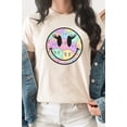 thumbnail image 5 of Rainbow Lash Smiley Faces Cheery Graphic Tee T-Shirt, 5 of 8