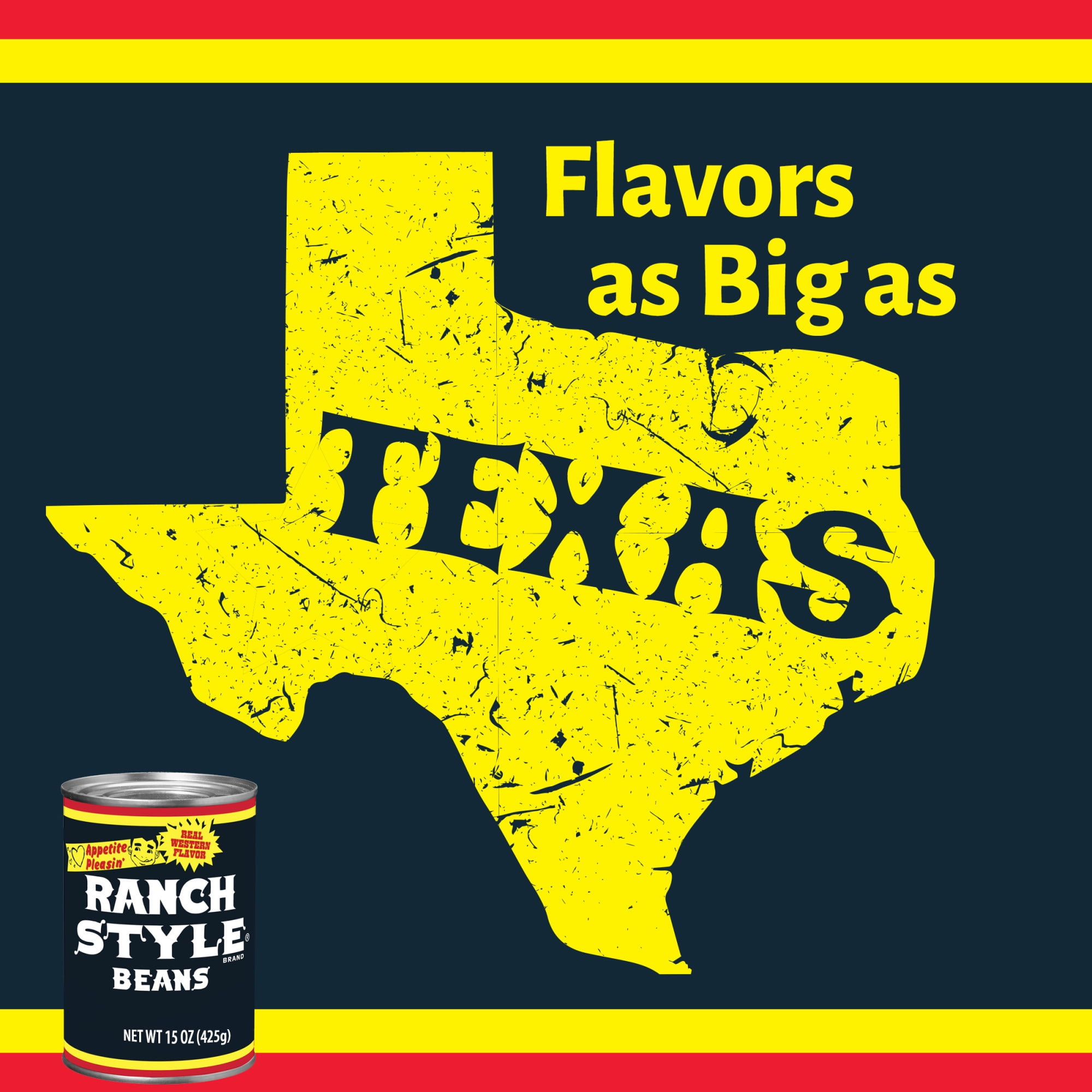 Ranch Style Canned Pinto Beans, Real Western Flavor, 15 oz