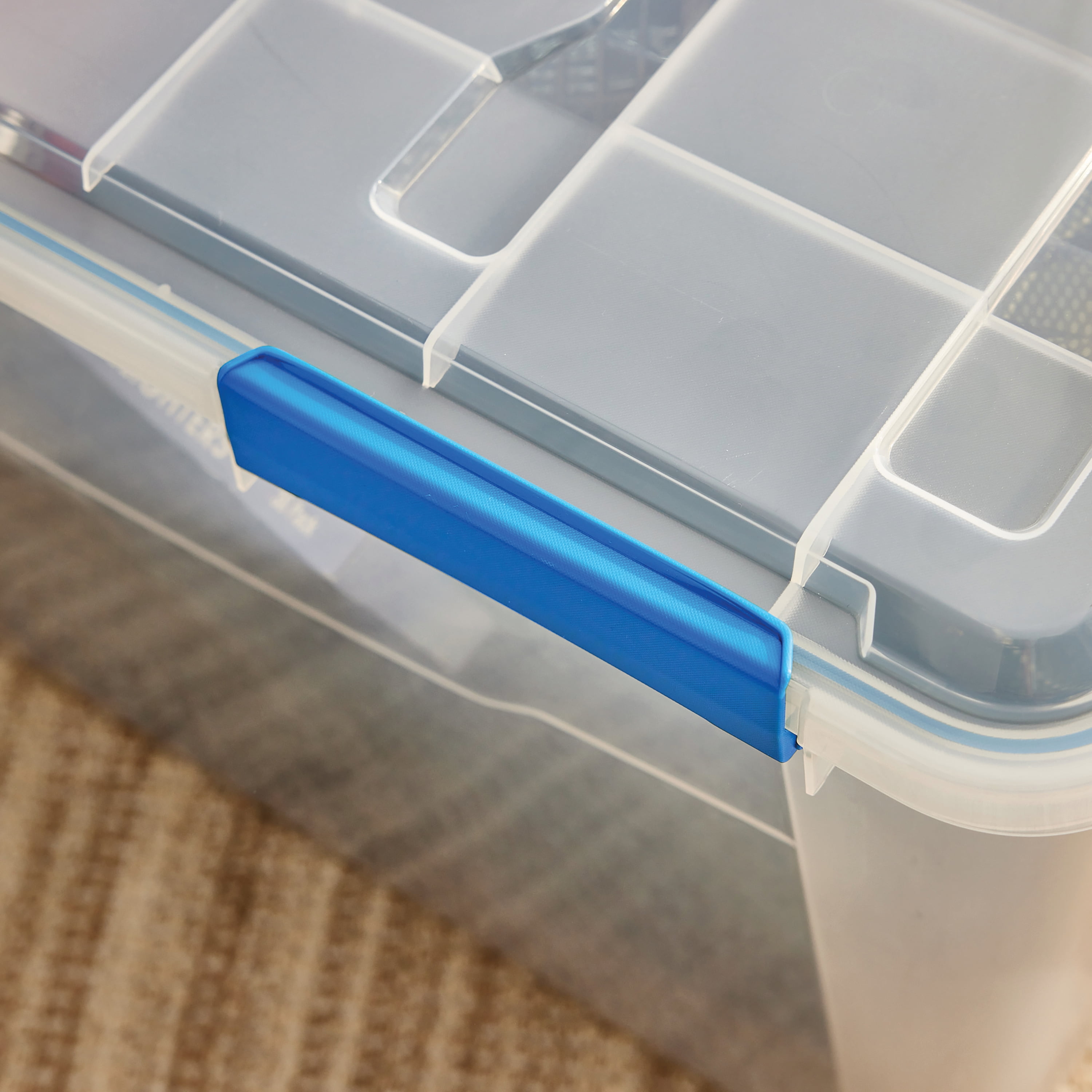 6 PACK - EZY STORAGE WATERPROOF 19.8Gal/79.3Qt/75L STORAGE BOX IP67