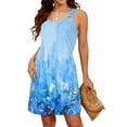 thumbnail image 2 of Vestido de verano Bluetime 2025 Boho sin mangas con bolsillos azul, 2 of 6