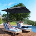 thumbnail image 2 of Outsunny Parasol Déporté de 8 Pieds en Aluminium avec Manivelle Inclinable, 2 of 10