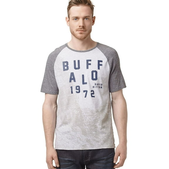 Buffalo David Bitton Mens Nabeach Graphic T-Shirt, Grey, Small