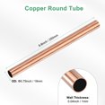thumbnail image 3 of Uxcell 1-Pack Copper Round Tube, 19mm OD 1mm Thick 250mm Length Straight Pipe Tubing for Construction/Machining/DIY Crafting, Metal Straight Pipe, 3 of 7