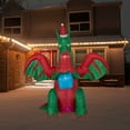 thumbnail image 2 of Northlight 6' Inflatable LED Lighted Dragon with Gift Outdoor Christmas Decoration, 2 of 5