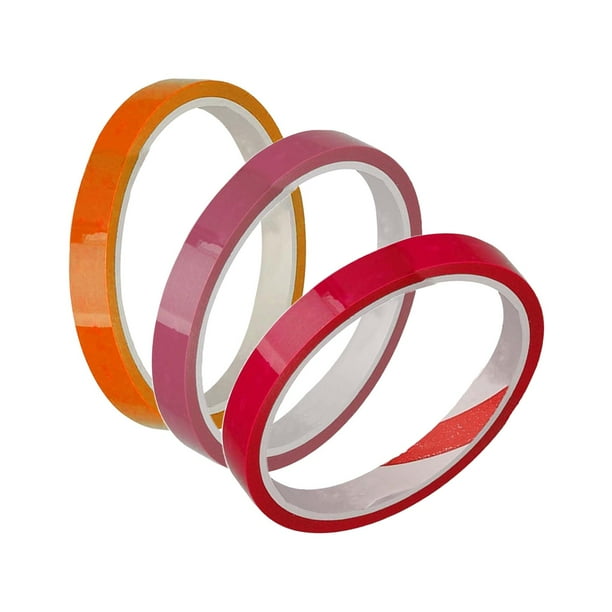 3 Creaciones de Cintas BLESIY Cintas de Bolas Adhesivas Naranja Rosa Rojo
