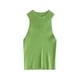 thumbnail image 1 of Jumpingount Chaleco de moda sólido sin mangas Sexy chalecos acanalados cómodo transpirable alta elasticidad camiseta sin mangas ropa de verano para Prendas para la parte del cuerpo Verde, 1 of 6