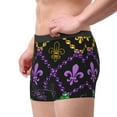 thumbnail image 4 of Kll Mardi Gra Geometric Men'S Cotton Boxer Briefs Underwear-Xx-Large, 4 of 9