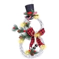 thumbnail image 1 of Guirnalda de Navidad, guirnalda de puerta de decoración colgante de cocina para el hogar de Navidad, decoración de fiesta de Navidad (negro rojo), 1 of 5
