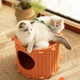 thumbnail image 3 of Lit pour Chat en Forme de Carotte d'Intérieur, Anti-Griffures, pour Grands et Multiples Chats, 3 of 5