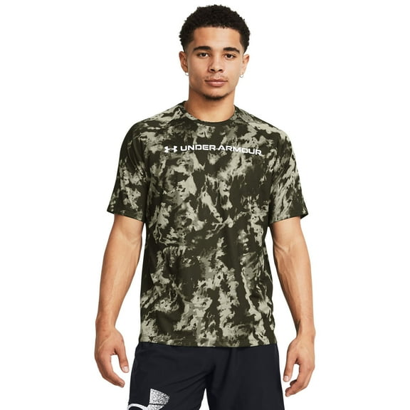 Big & Tall Under Armour Tech ABC Camo Short Sleeve Tee Color: Marine Od Green Size: 4XL