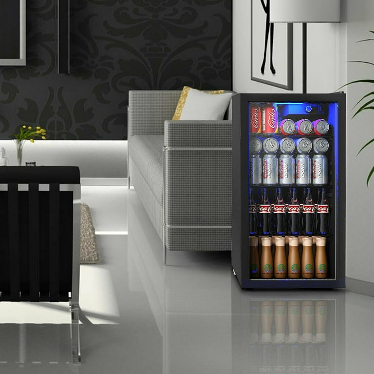 Gymax 120 Can Compact Chiller Beverage Refrigerator, Beer Gymax 120 Can Compact Chiller Beverage Refrigerator, Beer