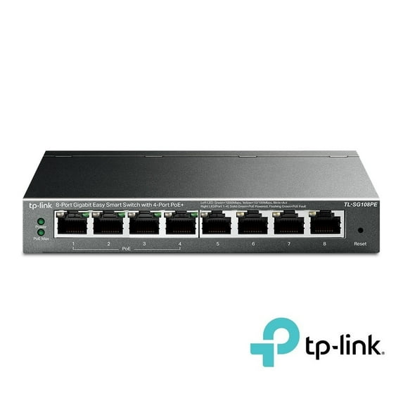 ACCL 8-Port Gigabit Easy Smart Switch TL-SG108PE, 4 Pack