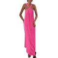 thumbnail image 1 of Vestido de verano PRETTYGARDEN para mujer 2025, con tiras sueltas, rosa, 1 of 8