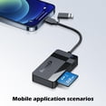thumbnail image 6 of SD Card Reader, Memory Card Reader 4 in 1 USB C USB 3.0 Dual Connector Adapter Simultaneously Read SD MS CF TF Cards Supports  SD/. Compatible with desktops, Tablets, and USB-C Smartphones, 6 of 7