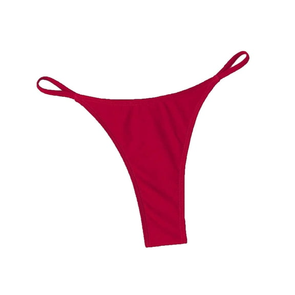 KHONTS Women Thong Bikini Bottoms Low Waist Briefs Bottom Cheeky Underpants RD2 M