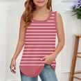thumbnail image 6 of Taqqpue Girls T Shirts Sleeveless Scoop Neck Tank Tops Flowy Striped Loose Tops Summer Casual Fashion Tunic Tee Shirts 5-14 Years, 6 of 6