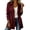 Wine, variant on Zynoxe Women's Mid Length Windbreaker Jackets Comfort Elastic Waist Long Sleeve Outdoor Jacket Trendy Lapel Collar Button Down Jacket Lightweight Versatile Solid Color Trench Coat with Pockets S