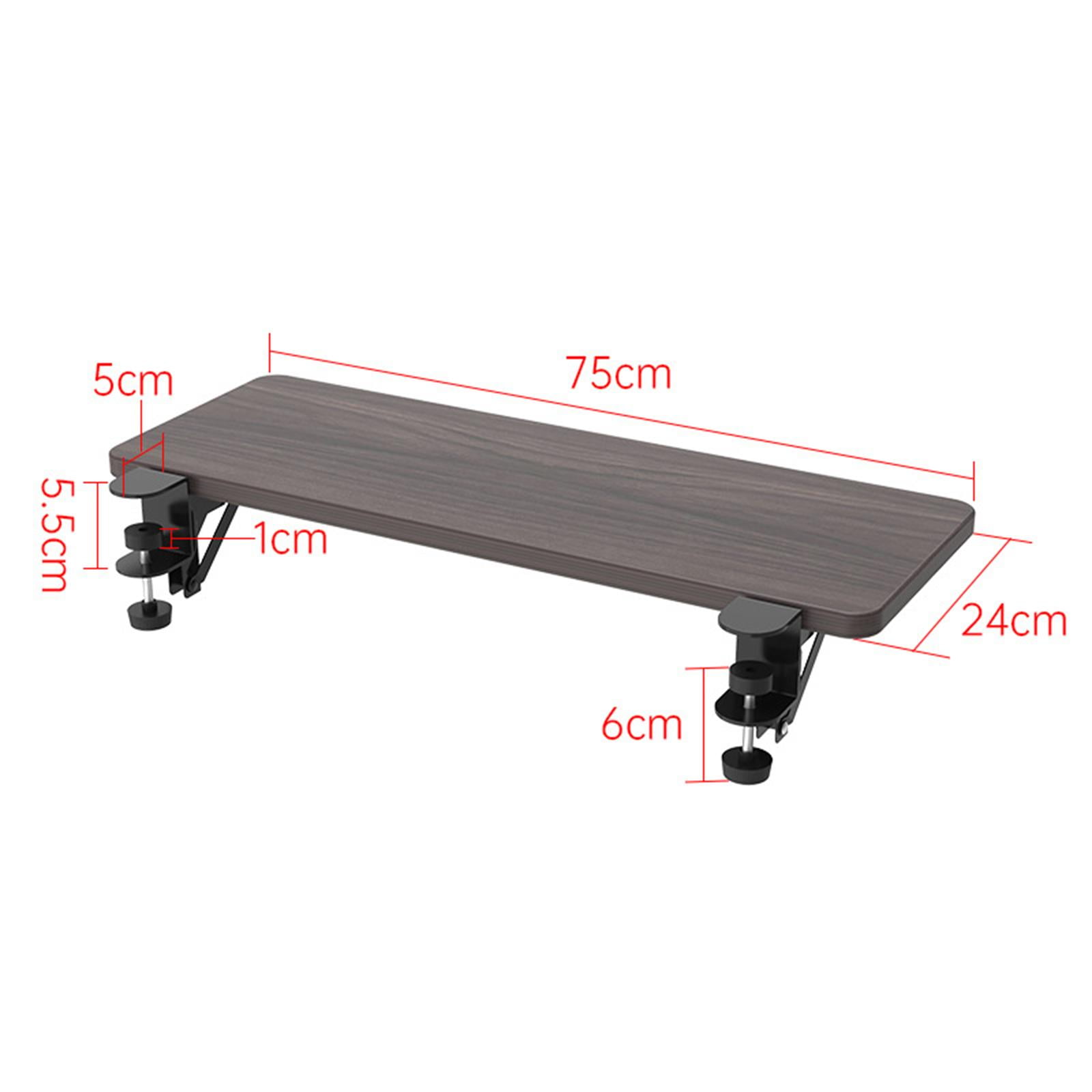 Desk Extension Shelf Foldable Clamp on Extender ,21..5inch Wooden