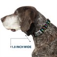 thumbnail image 6 of Buckle-Down Pet Collar, Dog Collar Metal Seatbelt Buckle, Mushroom Shroomy Garden Black Multi Color, 15 to 24 Inches 1.0 Inch Wide, 6 of 8