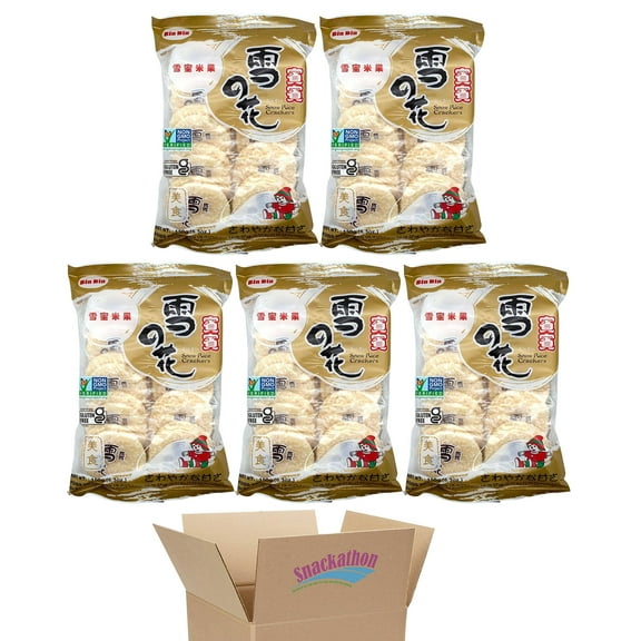 Bin Bin Rice Crackers, Snow, 5.3 Ounce (Pack of 5)