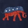 thumbnail image 3 of CafePress - Glitter Republican Elephant Long Sleeve T Shirt - Mens Hooded Shirt, 3 of 3