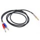 thumbnail image 4 of BLS0201 Cable de audio de 6,35 mm macho a doble mono de 6,35 mm Cable de audio de metal para reproductores Equipos de grabación1.8m, 4 of 5