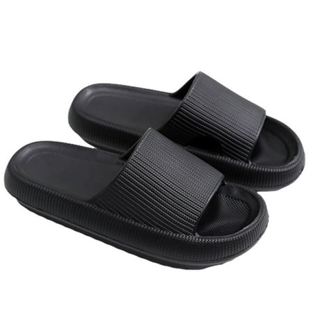 

Lightweight Open Toe Slippers Ergonomic Design For Girls And Women Black 44-45
