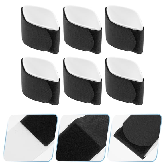 SEWCHICS 6-Piece Black Nylon Snowboard Bindings Set for Skiing and Snowboarding Accessories