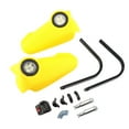 thumbnail image 2 of Yellow Motorcycle Hand Guards with LED Lights - Crash Protection for ATV & Motorcycles, Easy Install, Carbon Fiber Pattern, 2 of 6
