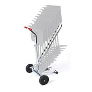 NPS Modern Steel Metal Dolly for 10 Melody Music Stands in Zinc Silver