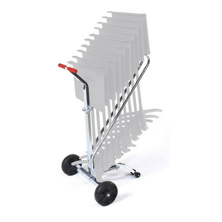 NPS Modern Steel Metal Dolly for 10 Melody Music Stands in Zinc Silver