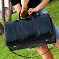 thumbnail image 3 of POINTERTECK Weekender Overnight Bag Waterproof Travel Duffel Bag Leather Carry On Bag Blue, 3 of 6