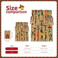 thumbnail image 3 of Rocae Dancing African Women for Christmas Drawstring Linen Gift Bag with Drawstrings Treat Bag Goody Present Bags for Christmas Party Favor-Medium, 3 of 9