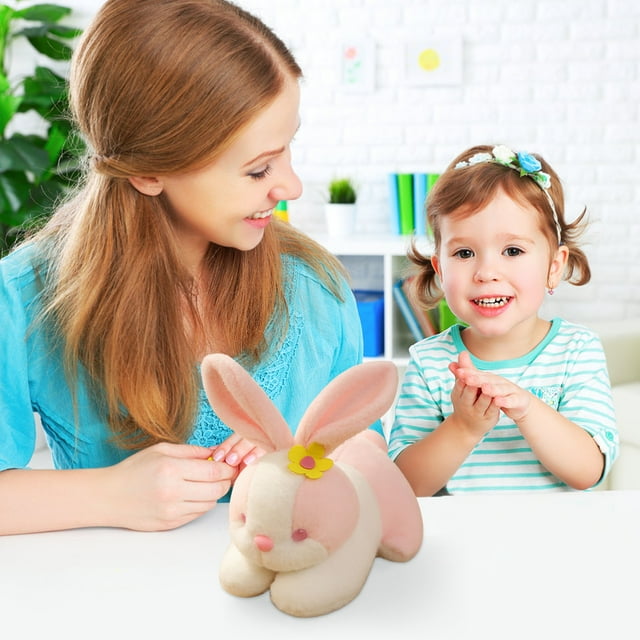 Poupée Lapin Mignonne de Pâques Fleur Jouet Lapin Mignon Mère et Enfant