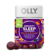 OLLY Immunity Sleep Gummies, Immune and Sleep Support Supplement, Elderberry, 36 Ct