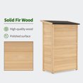 thumbnail image 6 of MCombo Outdoor Wooden Storage Cabinet, Garden Tool Shed w/ Latch, Outside Tools Wood Cabinet Double Doors, 6 of 6