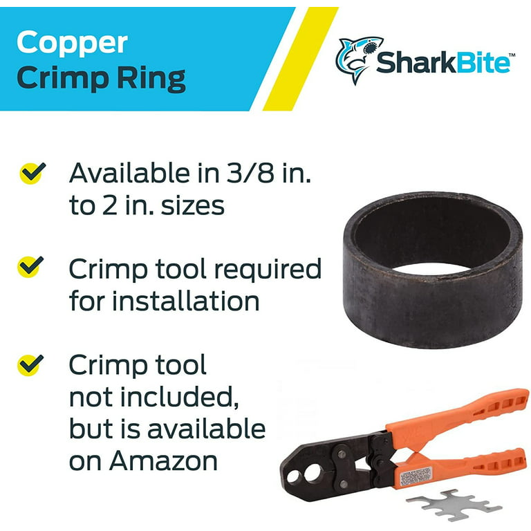 SharkBite 3/8, 1/2, 3/4, 1-in PEX crimp tool in the PEX Pipe