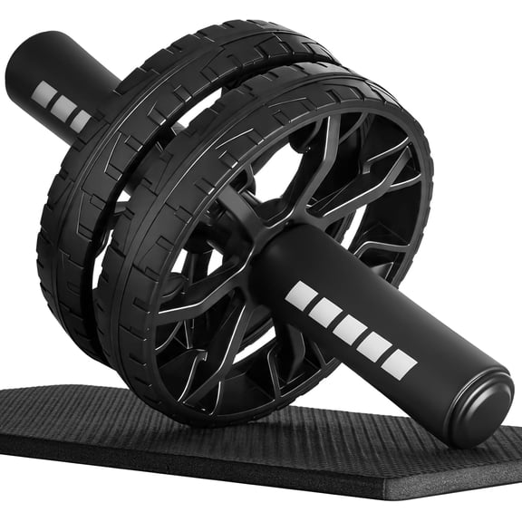Upgraded Ab Roller Wheel, Abdominal Core Workout Equipment for Home Gym with Knee Pad, Full Body Strength Training Fitness Tool for Men and Women