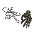thumbnail image 4 of Futuristic Mechanical Hand Copper Necklace Movable Finger Joints Robot Hand Charm Handcrafted Jewelry Gift for Men Women, 4 of 8