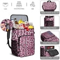 thumbnail image 5 of Travel Cooler Bag - Pink and Gray Of Leopard Print Camping Beer Cooler Backpack with Bottle Opener- Waterproof Insulated Picnic Backpacks - Cooler Bag for Beach, 5 of 6