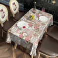 thumbnail image 2 of Pioneer Flower Floral Print Pattern Rectangle Tablecloth 60"x120", Waterproof Polyester Table Cloth, Wipeable Spillproof for Dining Camping Indoor Outdoor, 2 of 6