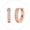 Rose Gold, variant on 925 Sterling Silver Hoop Earrings for Women Hypoallergenic Cubic Zirconia Hoop Huggie Hoops 14 mm