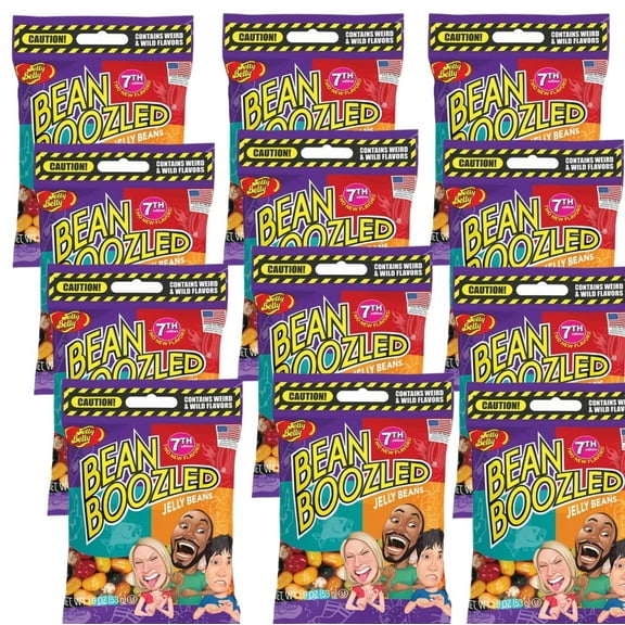 Jelly Belly Bean Boozled Jelly Beans, 7th Edition, Weird and Wild Flavors Mix, 1.9 oz (12 Pack)