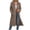Coffee, variant on ManxiVoo Women's Fall Winter Long Wool Blend Coat Loose Fit Notched Collar Timeless Versatile Style S Size Grey