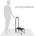 thumbnail image 2 of 330LBS Capacity Step Stool with Handle for Elderly Adults, Coated Iron Frame Non-Slip Platform, Step Ladder for Home Bathroom Kitchen, 2 of 9