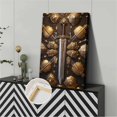 thumbnail image 3 of Vintage Gold Sword And Shield Canvas Wall Art, 3 of 8