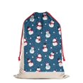 thumbnail image 2 of Christmas Bags Drawstring,Blue Christmas Snowman Pattern Large Xmas Christmas Gift Bags,Reusable for Xmas and New Year Party Favors and Supplies,27.6" X 19.7", 2 of 5